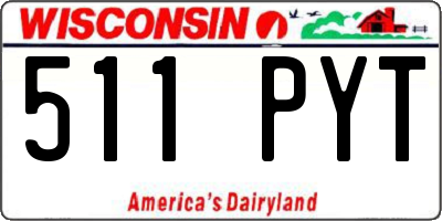 WI license plate 511PYT