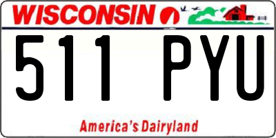 WI license plate 511PYU