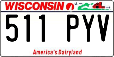 WI license plate 511PYV