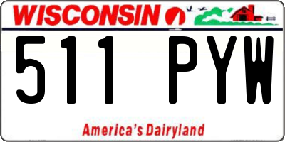 WI license plate 511PYW