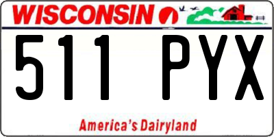 WI license plate 511PYX