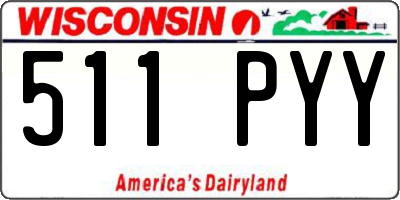 WI license plate 511PYY