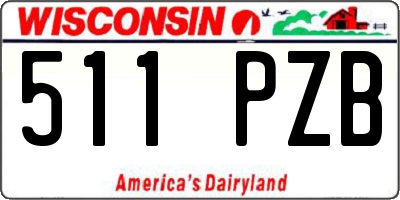 WI license plate 511PZB