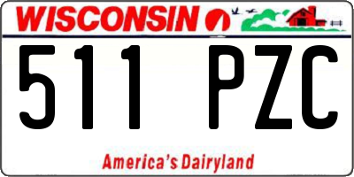 WI license plate 511PZC