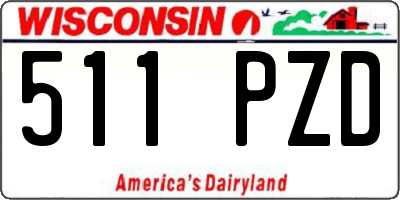 WI license plate 511PZD