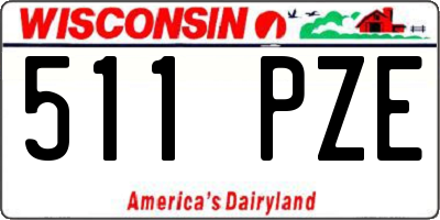 WI license plate 511PZE