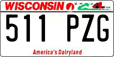 WI license plate 511PZG