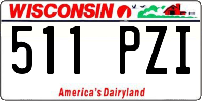 WI license plate 511PZI