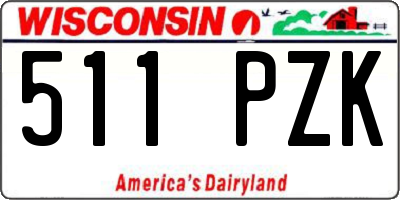 WI license plate 511PZK