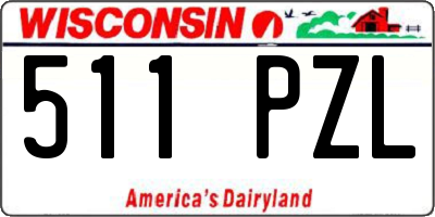 WI license plate 511PZL