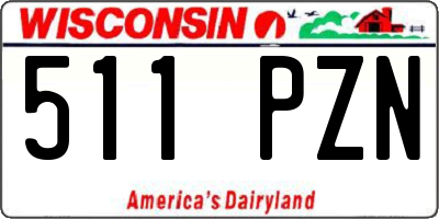 WI license plate 511PZN