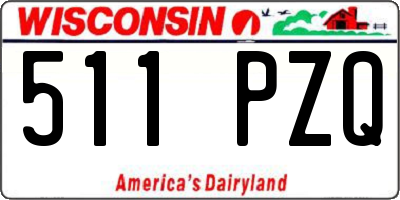 WI license plate 511PZQ