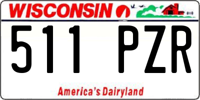 WI license plate 511PZR