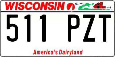 WI license plate 511PZT