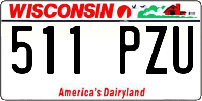 WI license plate 511PZU