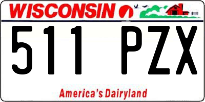 WI license plate 511PZX