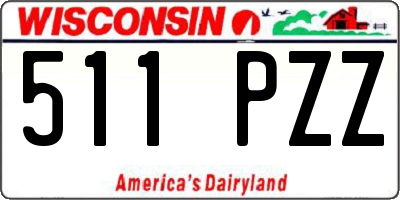 WI license plate 511PZZ