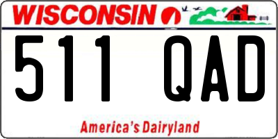 WI license plate 511QAD