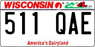 WI license plate 511QAE