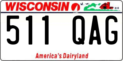 WI license plate 511QAG