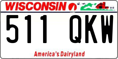WI license plate 511QKW