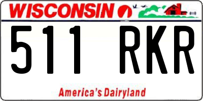 WI license plate 511RKR