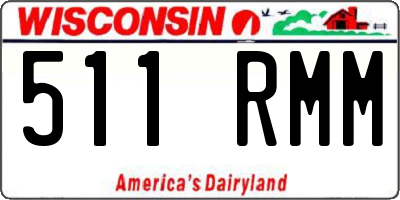 WI license plate 511RMM