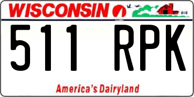 WI license plate 511RPK
