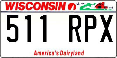 WI license plate 511RPX