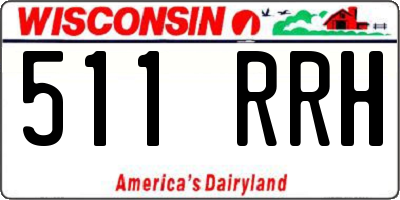 WI license plate 511RRH