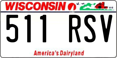 WI license plate 511RSV