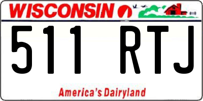 WI license plate 511RTJ