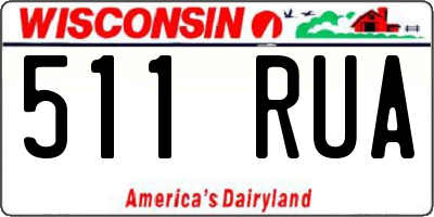 WI license plate 511RUA