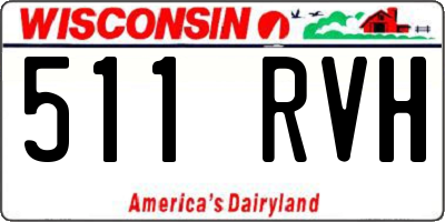 WI license plate 511RVH