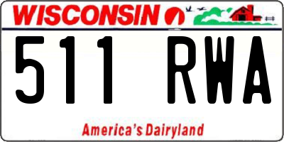 WI license plate 511RWA