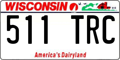 WI license plate 511TRC