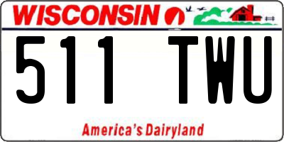 WI license plate 511TWU