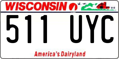 WI license plate 511UYC