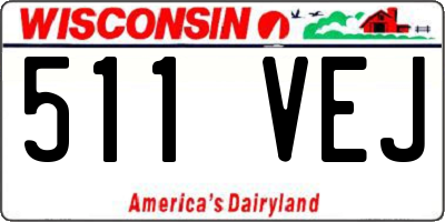 WI license plate 511VEJ