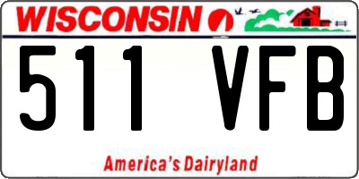 WI license plate 511VFB