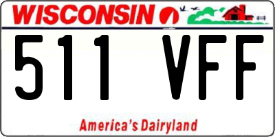 WI license plate 511VFF