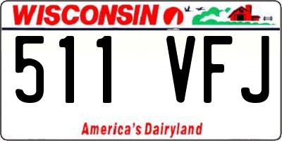 WI license plate 511VFJ