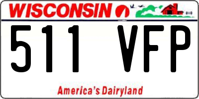 WI license plate 511VFP