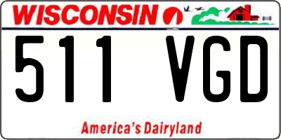 WI license plate 511VGD