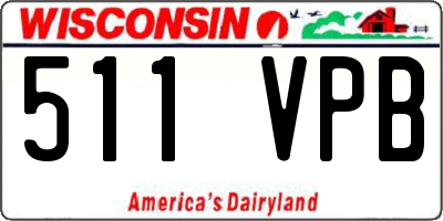 WI license plate 511VPB