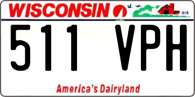 WI license plate 511VPH