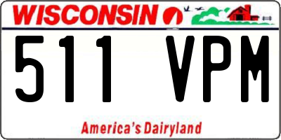WI license plate 511VPM