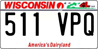 WI license plate 511VPQ