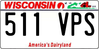 WI license plate 511VPS