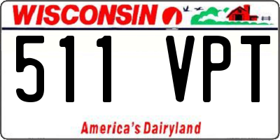 WI license plate 511VPT